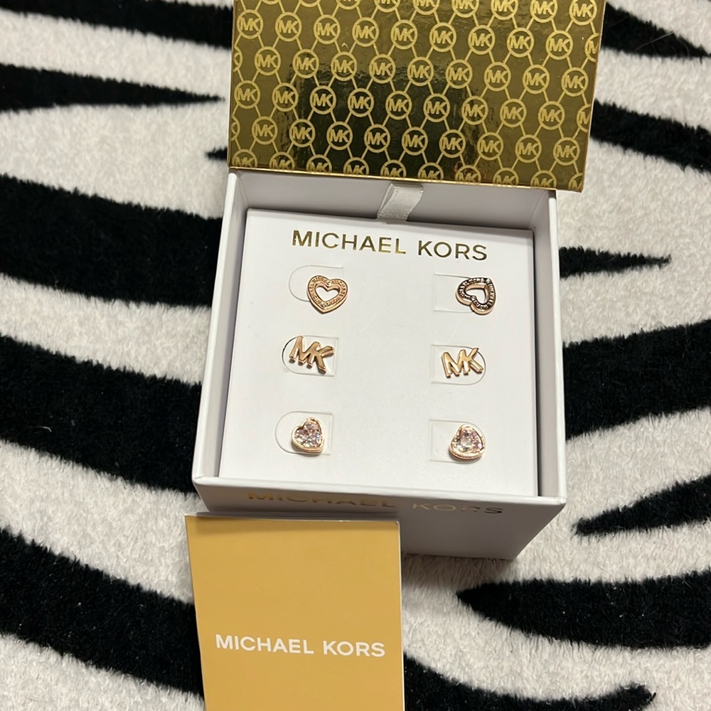 Rose gold earrings MK